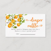 Little Cutie Baby shower Diaper Raffle Ticket Informatiekaartje (Voorkant)