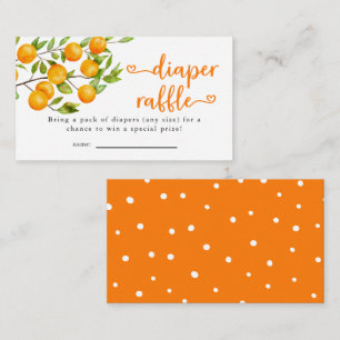 Little Cutie Baby shower Diaper Raffle Ticket Informatiekaartje