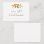 Little Cutie Baby shower Diaper Raffle Ticket Informatiekaartje (Voorkant / Achterkant)