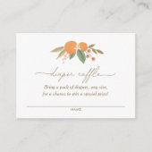 Little Cutie Baby shower Diaper Raffle Ticket Informatiekaartje (Voorkant)