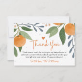Little Cutie Baby shower Flat Dank u kaart (Voorkant)