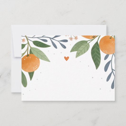 Little Cutie Baby shower Flat Dank u kaart (Achterkant)