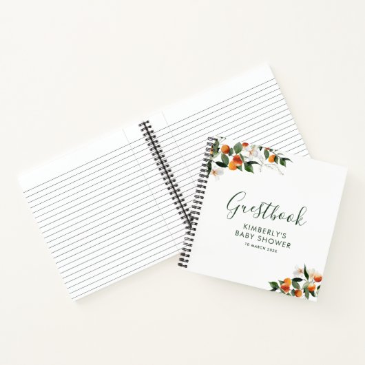 Little Cutie baby shower Gastenboek Notitieboek (Binnen)