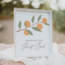 Little Cutie Baby shower gastenboek teken Poster