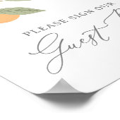 Little Cutie Baby shower gastenboek teken Poster (Hoek)