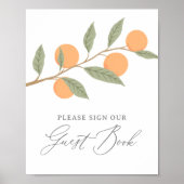 Little Cutie Baby shower gastenboek teken Poster (Voorkant)