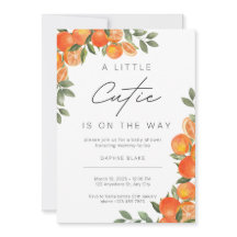Little Cutie Baby shower Genderneutraal Uitnodigin