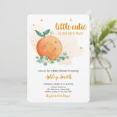 Little Cutie Baby shower Greenery Gender Neutral I Kaart (Staand voorkant)