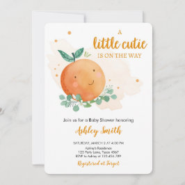 Little Cutie Baby shower Greenery Gender Neutral I Kaart