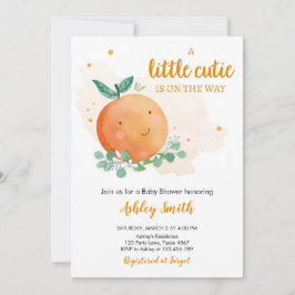 Little Cutie Baby shower Greenery Gender Neutral I Kaart