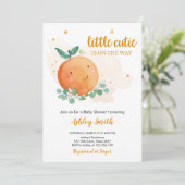 Little Cutie Baby shower Greenery Gender Neutral I Kaart (Staand voorkant)