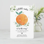 Little Cutie Baby shower Greenery Gender Neutral Kaart (Staand voorkant)