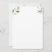 Little Cutie Baby shower Greenery Gender Neutral Kaart (Achterkant)