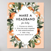 Little Cutie Baby shower Headband Station Poster (Voorkant)