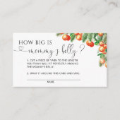 Little Cutie baby shower How Big is mammams buik Informatiekaartje (Voorkant)