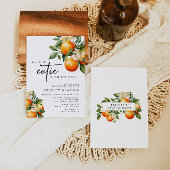 Little Cutie Baby shower Invitation Citrus Sinaasa Kaart