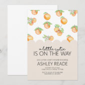 Little Cutie Baby shower Invitation Kaart (Voorkant / Achterkant)