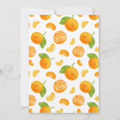 Little Cutie Baby shower Invitation Kaart (Achterkant)