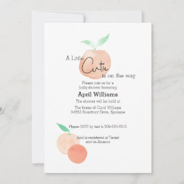 Little Cutie Baby shower Invitation Kaart