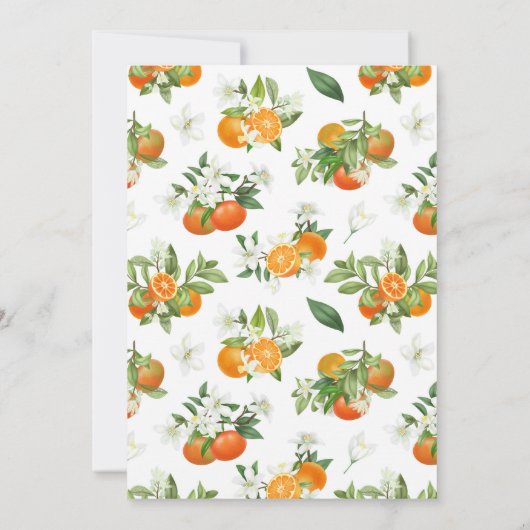 Little Cutie Baby shower Kaart (Achterkant)