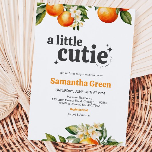 Little Cutie Baby Shower Kaart
