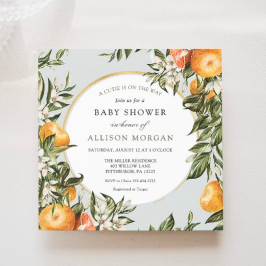 Little Cutie Baby shower Kaart