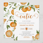 Little Cutie Baby shower Kaart (Voorkant / Achterkant)