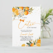 Little Cutie Baby shower Kaart (Staand voorkant)