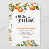 Little Cutie Baby shower Kaart (Voorkant / Achterkant)