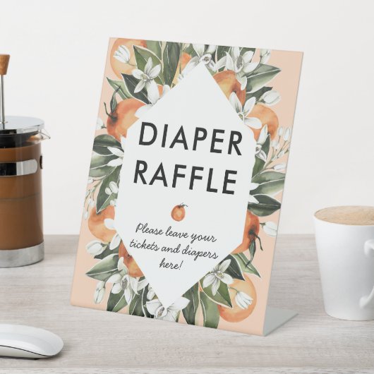 Little Cutie Baby Shower Luierspel Bord Reclamebord Met Voetstuk (Insitu)