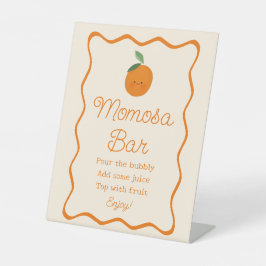 Little Cutie Baby shower Momosa Bar Reclamebord Met Voetstuk