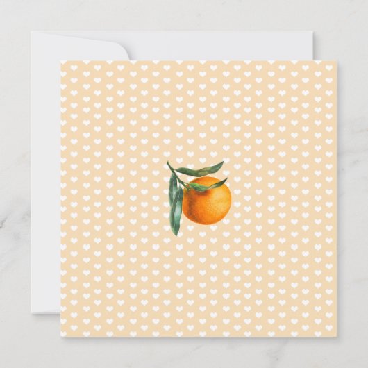 Little Cutie Baby shower Oranje (Achterkant)