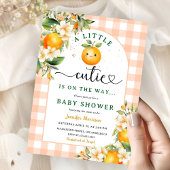 Little Cutie Baby shower Oranje Genderneutraal Kaart