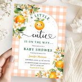 Little Cutie Baby shower Oranje Genderneutraal Kaart