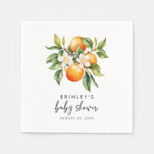 Little Cutie Baby shower papier servetten Sinaasap (Voorkant)