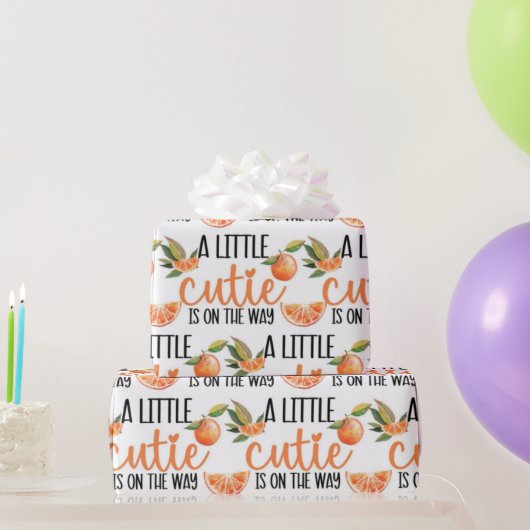LITTLE CUTIE BABY SHOWER PATTERN CADEAUPAPIER (Feestgeschenken)