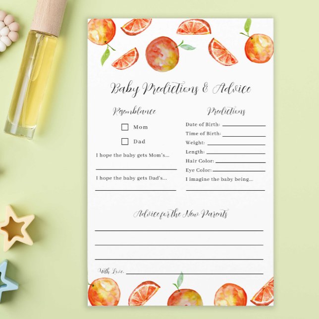 Little Cutie Baby shower Predictions Advice Game (Creator heeft geüpload)