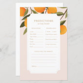 Little Cutie Baby shower Predictions and Advice (Voorkant / Achterkant)