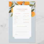 Little Cutie Baby shower Predictions and Advice (Voorkant)