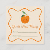 Little Cutie Baby shower Raad eens hoeveel spellen Informatiekaartje (Voorkant)