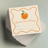 Little Cutie Baby shower Raad eens hoeveel spellen Informatiekaartje