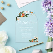 LITTLE CUTIE | baby shower sinaasappels van citrus Acryl Uitnodigingen (Insitu (Huwelijk))
