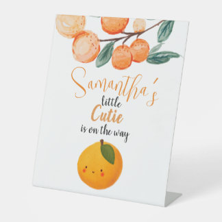 Little Cutie Baby shower teken Reclamebord Met Voetstuk