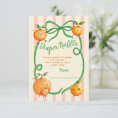 Little Cutie Baby shower Toile Luier Raffle Kaart (Staand voorkant)