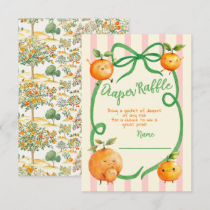 Little Cutie Baby shower Toile Luier Raffle Kaart