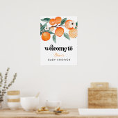 Little Cutie Baby shower Welkom Poster (Keuken)