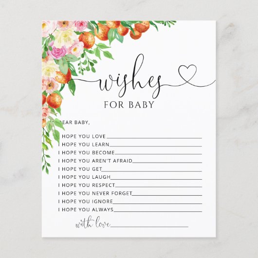 Little Cutie baby shower wenst Baby (Voorkant)