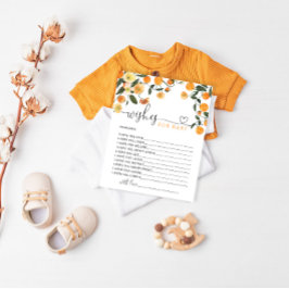 Little Cutie baby shower wenst baby card