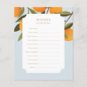 Little Cutie Baby shower Wishes for Baby Kaart (Voorkant)