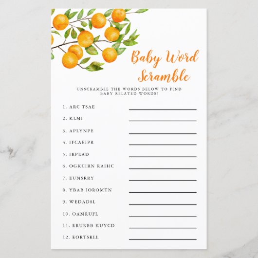 Little Cutie Baby Word Scramble Game (Voorkant)